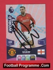 Manchester United Luke Shaw Autograph Signed Football Card Man Utd