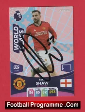Manchester United Luke Shaw Autograph Signed Football Card Man Utd