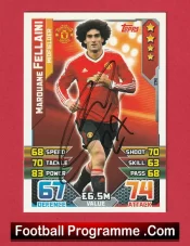 Manchester United Marouane Fellaini Autograph Signed Football Card Man Utd