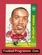Manchester United Dwight Yorke Autograph Signed Football Card Man Utd