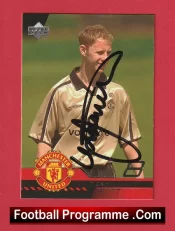 Manchester United Nicky Butt Man Utd Signed Football Card Autograph