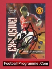Manchester United Teddy Sheringham Autographed Signed Football Card