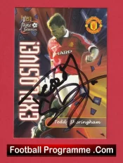 Manchester United Teddy Sheringham Autographed Signed Football Card