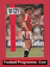 Manchester United Mal Donaghy Man Utd Signed Football Card Autographed