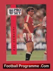 Manchester United Mal Donaghy Man Utd Signed Football Card Autographed