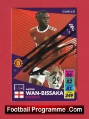 Manchester United Aaron Wan Bissaka Autographed Signed Football Card Man Utd