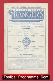 Glasgow Rangers v St Johnstone 1963 – Fergie Hat-Trick Alex Ferguson