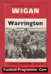 Wigan Rugby v Warrington 1965