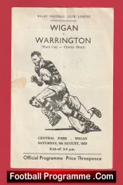 Wigan Rugby v Warrington 1959 – Charity Cup