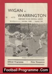 Wigan Rugby v Warrington 1960