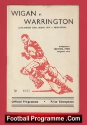 Wigan Rugby v Warrington 1959