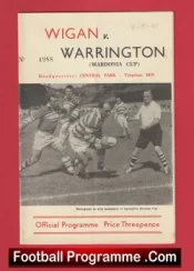 Wigan Rugby v Warrington 1961 – Charity Match Wardonia Cup