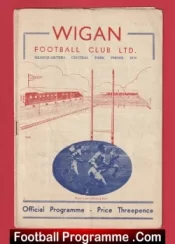 Wigan Rugby v Warrington 1955