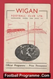 Wigan Rugby v Warrington 1955 – Charity Match Ward Cup