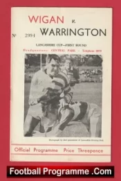 Wigan Rugby v Warrington 1962 – Lancashire Cup