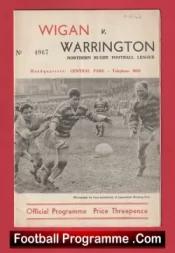 Wigan Rugby v Warrington 1962 – Northern Rugby League