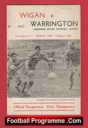 Wigan Rugby v Warrington 1962 – Northern Rugby League