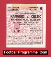 Glasgow Celtic v Glasgow Rangers 1979 – Football Ticket