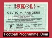 Glasgow Celtic v Glasgow Rangers 1990 – Football Ticket