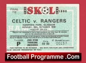 Glasgow Celtic v Glasgow Rangers 1990 – Football Ticket