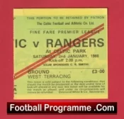 Glasgow Celtic v Glasgow Rangers 1988 – Football Ticket