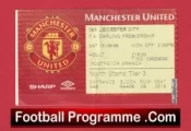 Manchester United v Leicester City 1998 – Football Ticket