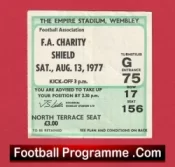 Manchester United v Liverpool 1977 – FA Charity Shield Match Ticket