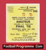 Hounslow Town v Crook Town 1962 – Ticket Amateur Cup Final