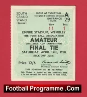 Ilford v  Woking 1958 – Ticket Amateur Cup Final Wembley
