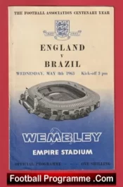 England v Brazil 1963 + Bobby Charlton