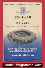 England v Brazil 1963 + Bobby Charlton