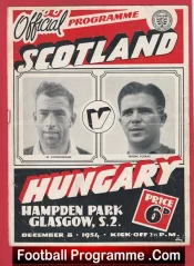 Scotland v Hungary 1954 – Hampden Park plus Puskas 1950s