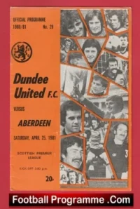 Aberdeen v Dundee United 1981 – Alex Ferguson Manager