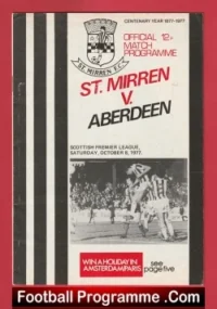 Aberdeen v St Mirren 1977 – Alex Ferguson Manager