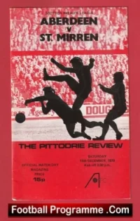 Aberdeen v St Mirren 1979 – Alex Ferguson Manager