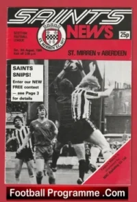 Aberdeen v St Mirren 1980 – Alex Ferguson Manager