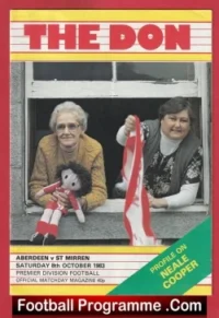 Aberdeen v St Mirren 1983 – Alex Ferguson Manager
