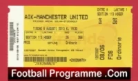 AIK v Manchester United 2013 – Football Ticket – Stockholm Sweden