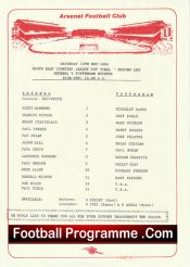 Arsenal v Tottenham 1986 – East Counties League Cup Final 2nd Leg