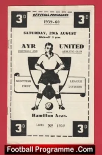 Ayr United v Hamilton Academical 1959