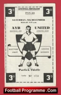 Ayr United v Partick Thistle 1959 – 1950s
