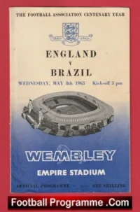 England v Brazil 1963 + Bobby Charlton
