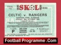 Glasgow Celtic v Glasgow Rangers 1990 – Football Ticket