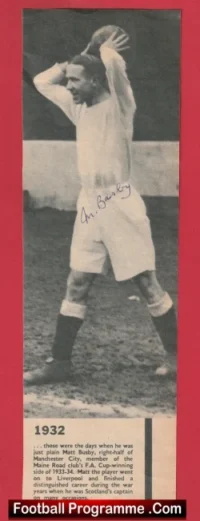 Manchester United Matt Busby Autograph Signed Picture Man Utd