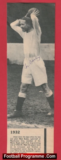 Manchester United Matt Busby Autograph Signed Picture Man Utd - football memorabilia