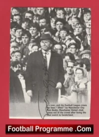 Manchester United Matt Busby Autograph Signed Picture Man Utd