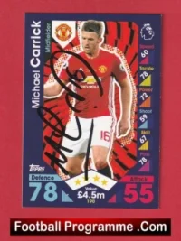 Manchester United Michael Carrick Autograph Signed Football Card Man Utd