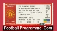 Manchester United v Blackburn Rovers 2002 – Match Ticket