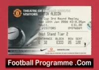 Manchester United v Burton Albion 2006 – Football Ticket Replay
