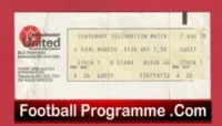 Manchester United v Real Madrid 1978 – Centenary Match Ticket